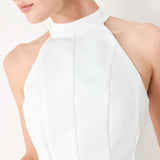 CELESTE HALTER WOVEN TOP