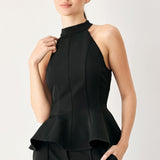 BLACK POWER WOVEN TOP