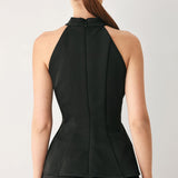 BLACK POWER WOVEN TOP