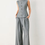 GRANITE FLOW WOVEN TOP