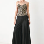 Flying Tomato Wild Spot Bustier Woven Top in light brown