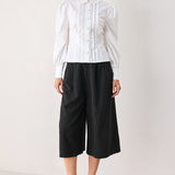 REGENCY PINTUCK LONG-SLEEVE WOVEN TOP
