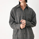 OFF THE CLOCK PLAID BUTTON DOWN TOP
