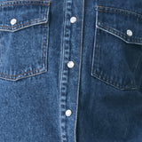 BLUE ECHO PLEATED DENIM JACKET