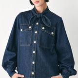 DEEP INDIGO MODERN MUSE DENIM TOP