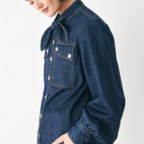 DEEP INDIGO MODERN MUSE DENIM TOP