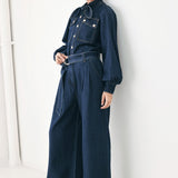 DEEP INDIGO MODERN MUSE DENIM TOP