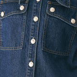 DEEP INDIGO MODERN MUSE DENIM TOP