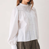 PORCELAIN VINTAGE INSPIRE WOVEN TOP