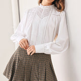 PORCELAIN VINTAGE INSPIRE WOVEN TOP