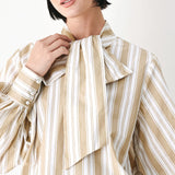 CHAMPAGNE STRIPE MUSE WOVEN TOP