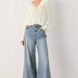 CLOUDRIFT IVORY WOVEN TOP