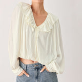 CLOUDRIFT IVORY WOVEN TOP