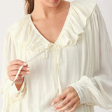 CLOUDRIFT IVORY WOVEN TOP