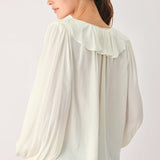 CLOUDRIFT IVORY WOVEN TOP