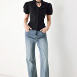WHITE ROSE DAYDREAM WOVEN TOP