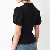 WHITE ROSE DAYDREAM WOVEN TOP