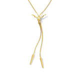 Longhorn Bolo Tie Necklace | 14k Gold Plated Western Longhorn Necklace