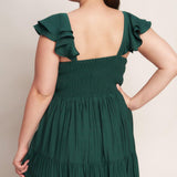 SUMMER MILK DEEP RED WOVEN MAXI DRESS