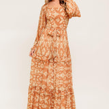 COSMOPOLITAN ELEGANCE WOVEN MAXI DRESS