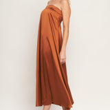 FROSTY ELEGANCE WOVEN MIDI DRESS
