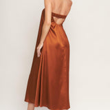 FROSTY ELEGANCE WOVEN MIDI DRESS