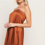 FROSTY ELEGANCE WOVEN MIDI DRESS