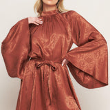 BY ANY MEANS WOVEN SATIN MINI DRESS