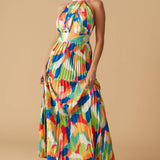 KEEP BLOOMING WOVEN MAXI DRESS