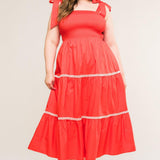 BETTER THAN EVER POPLIN MIDI DRESS