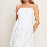 CAREFREE NIGHTS LACE OFF WHITE MIDI DRESS