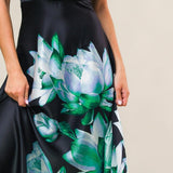 INSATIABLE FEELING WOVEN MIDI DRESS