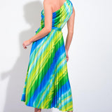 EXUBERANT ELEGANCE WOVEN MIDI DRESS