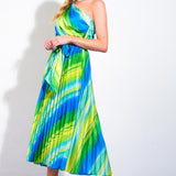 EXUBERANT ELEGANCE WOVEN MIDI DRESS