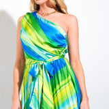 EXUBERANT ELEGANCE WOVEN MIDI DRESS