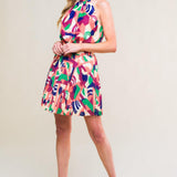 SWEETLY ELEVATED WOVEN MINI DRESS