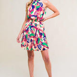 SWEETLY ELEVATED WOVEN MINI DRESS