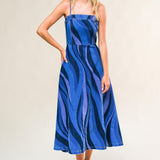 PATRIOTIC PRINCESS DENIM MIDI DRESS