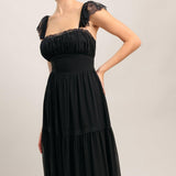 FORGOTTEN ROMANCE WOVEN MAXI DRESS