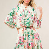 HAPPIEST HERE WOVEN MINI DRESS