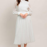 FOREVER WAITING WOVEN MIDI DRESS