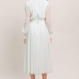 FOREVER WAITING WOVEN MIDI DRESS