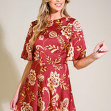 TOTAL FRILL WOVEN MIDI DRESS