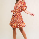 FLORA HARMONY WOVEN MINI DRESS