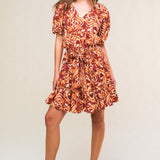 FLORA HARMONY WOVEN MINI DRESS