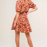 FLORA HARMONY WOVEN MINI DRESS