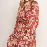 FOREST PARK WOVEN MIDI DRESS