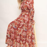 FOREST PARK WOVEN MIDI DRESS