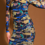 GARDEN BLOOM WOVEN MIDI DRESS