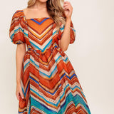 BRIGHT PERSONALITY WOVEN MIDI DRESS